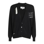 MM6 Maison Margiela Stilren Stickad Cardigan Tröja Black, Dam