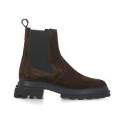 Hogan Bruna Mocka Chelsea Boots för Kvinnor Brown, Dam