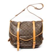 Louis Vuitton Vintage Pre-owned Canvas handvskor Brown, Dam