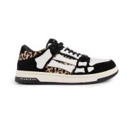 Amiri Leopard Skeleton Low Top Sneakers Multicolor, Herr