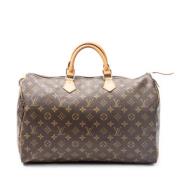 Louis Vuitton Vintage Pre-owned Belagd canvas handvskor Brown, Dam