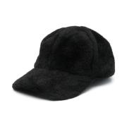 Stand Studio Faux-Fur Svart Hatt med Peak Revers Black, Dam