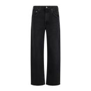 Agolde Svarta Low Curve Jeans Black, Dam