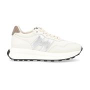 Hogan Patch Sneakers Lace-Up Style White, Dam