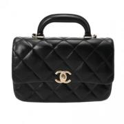 Chanel Vintage Pre-owned Tyg chanel-vskor Black, Dam