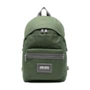 Kenzo Canvas ryggsäck med dragkedja Green, Herr