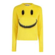 Moschino Stilren Stickad Topp Yellow, Dam