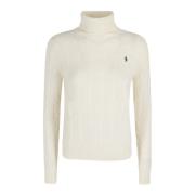 Ralph Lauren Stilren Stickad Pullover Tröja White, Dam