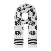 Alexander McQueen Sidenscarf med blommönster Black, Herr