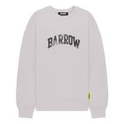 Barrow sweatshirt med tvättad effekt och tryck White, Unisex