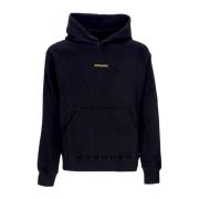 Propaganda Svart Ribbstickad Hoodie med Ormtryck Black, Herr