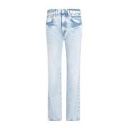 Tommy Hilfiger Avslappnad Bootcut Högmidjade Jeans Blue, Dam