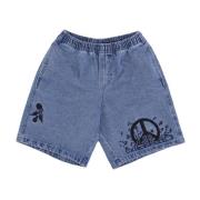 Obey Denim Noise Easy Short Jeans Blue, Herr