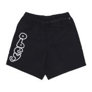 Obey Svarta Webb Bälte Shorts med Fickor Black, Herr