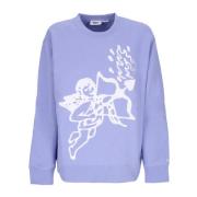 Obey Digital Violet Crewneck Fleece Sweatshirt Purple, Dam