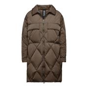 BomBoogie Lyon Jacka - Oversize Nylon Dunjacka med Diamantquiltning Br...