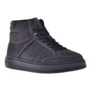 Baldinini Trainers in dark grey fabric and suede Gray, Herr