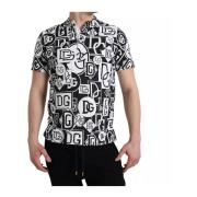 Dolce & Gabbana Klassisk Logo Print Polo T-shirt Black, Herr