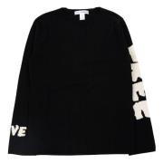 Comme des Garçons Svart ullstickad tröja Black, Herr