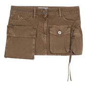 The Attico Mini Fall Kjol Brown, Dam