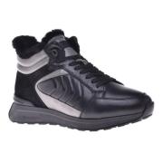 Baldinini Trainers in black leather and tumbled leather Black, Herr