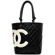 Chanel Vintage Pre-owned Tyg chanel-vskor Black, Dam