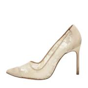 Manolo Blahnik Pre-owned Pre-owned Mesh klackskor Gray, Dam