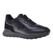 Baldinini Trainers in black leather and tumbled leather Black, Herr