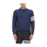 Thom Browne Randig ulltröja Blue, Herr