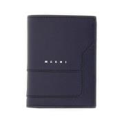 Marni Snap Button Bifold Plånbok Blue, Herr