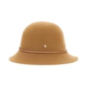 Helen Kaminski Ull Bucket Hat med Läderkant Beige, Dam