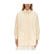 Aspesi Oversize Basquiat Skjorta i Polyamid Beige, Dam