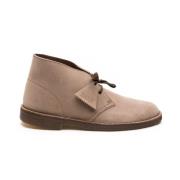 Clarks Platta Mocka Ökenstövlar Beige, Herr