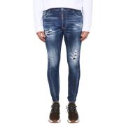 Dsquared2 Slim Fit Jeans med Dragkedja Stängning Blue, Herr