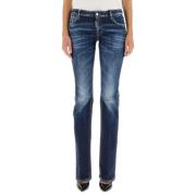 Dsquared2 Flare Jeans med knappstängning Blue, Dam