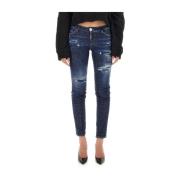 Dsquared2 Italienska Bomullsblandade Jennifer Jeans Blue, Dam