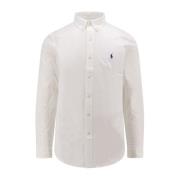 Polo Ralph Lauren Stretch Bomullsskjorta med Ikoniskt Logobroderi Whit...