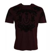 Dolce & Gabbana Blomsterkrans Crewneck T-shirt Brown, Herr