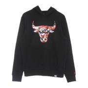 New Era Chicago Bulls Logo Hoodie Svart Black, Herr