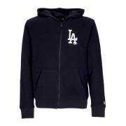 New Era Dodgers Dragkedja Hoodie Svart/Vit Black, Herr