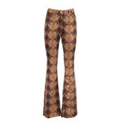 Etro Flared Jeans med Paisley Print Multicolor, Dam