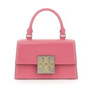 Tory Burch Borstad läder topphandtag väska Pink, Dam