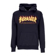 Thrasher Godzilla Flame Hood Herr Hoodie Black, Herr