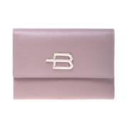 Baldinini Wallet in taupe saffiano leather Pink, Dam