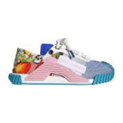 Dolce & Gabbana Multifärgad Patchwork Låga Sneakers Multicolor, Dam