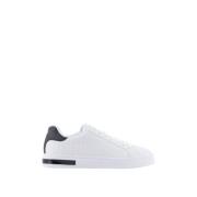 Armani Exchange Vit Svart Sneakers Män Polyester Gummi White, Herr