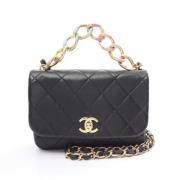 Chanel Vintage Pre-owned Laeder axelremsvskor Black, Dam