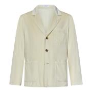 Boglioli Smör-färgad bomullssammet blazer Beige, Herr