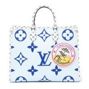 Louis Vuitton Vintage Pre-owned Canvas handvskor Blue, Dam