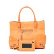 Balenciaga Vintage Pre-owned Laeder handvskor Orange, Dam